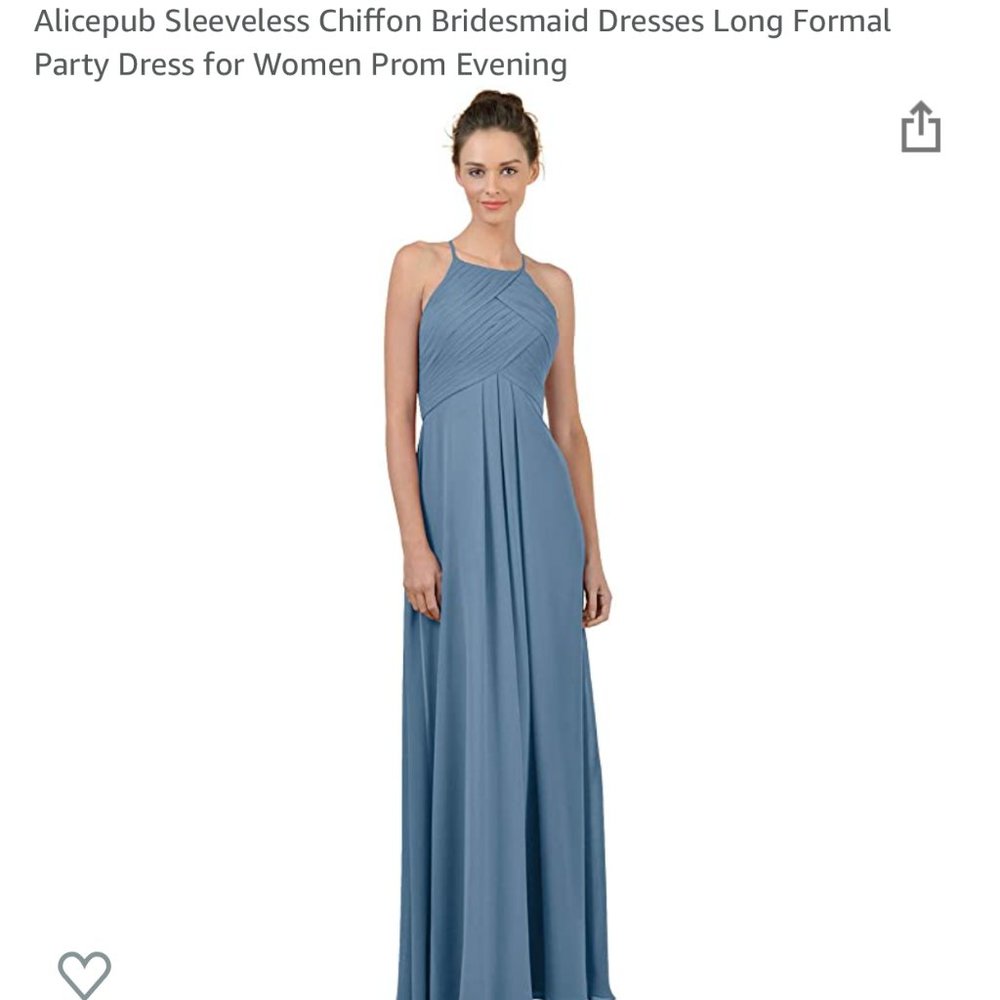 Dusty blue bridesmaid dress